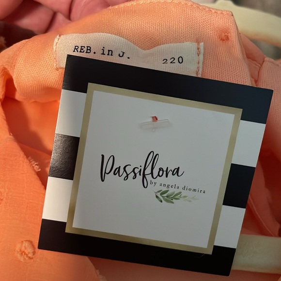 REB. in J 200 peach Maxi dress size large New with tags - Picture 7 of 7